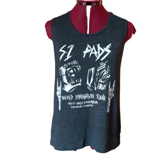 S1 VINTAGE - Gray- Roller derby - S1 Tank Top - mussle Large - Picture 1 of 11